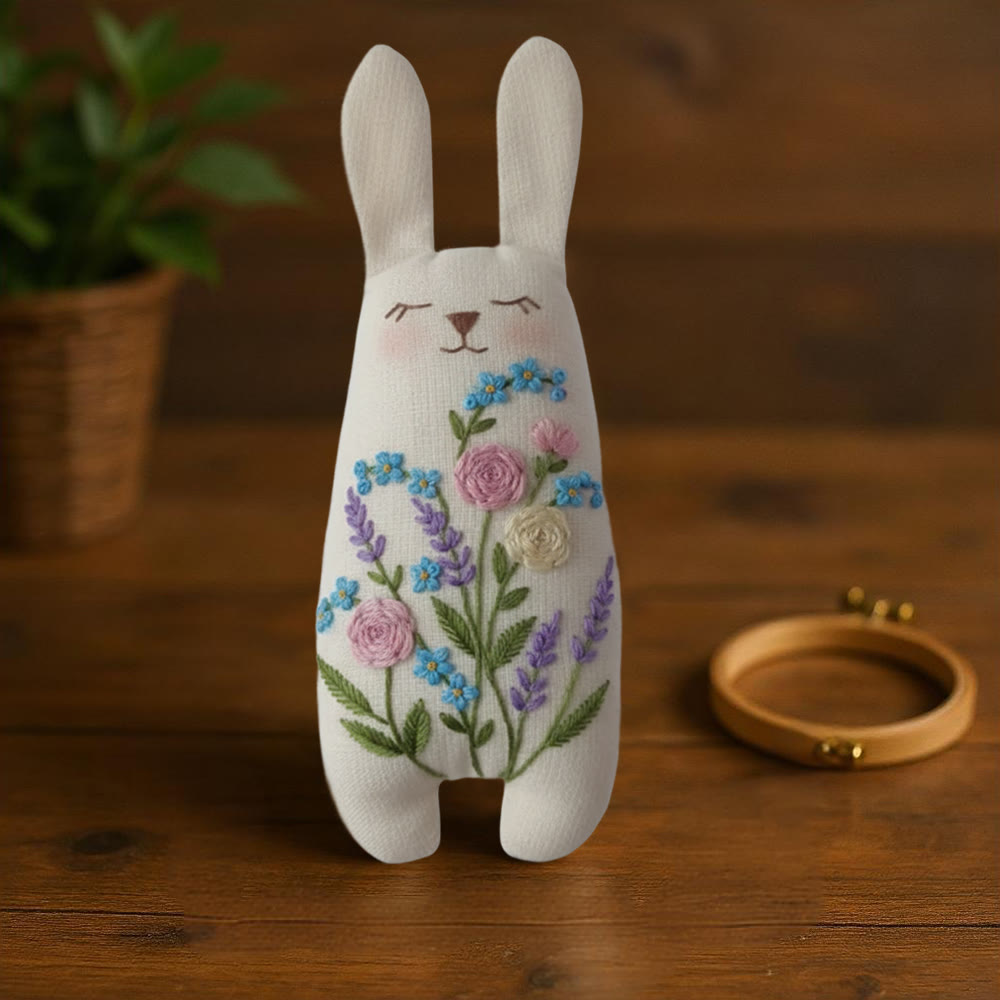 Rubbyoo Bunny Toy Embroidery Kit  - Vibrant Flowers | Sewing Bunny Toy | Stuffed Animal Toy | Perfect Birthday Gift  - image 8