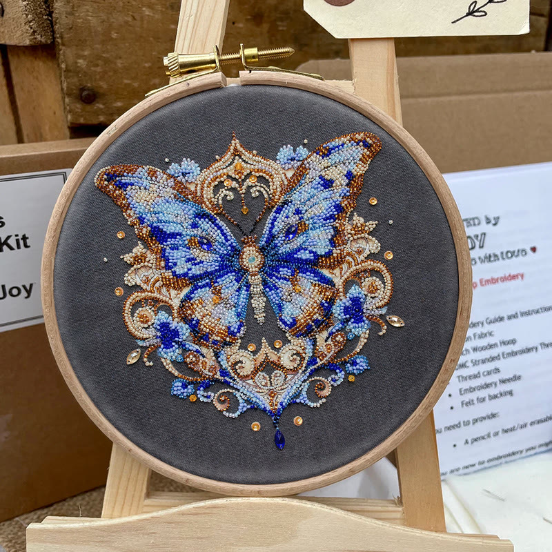 Rubbyoo Bead Embroidery Kit - Stunning Butterfly | Precious Handmade Art | Perfect Gift For Her - image 5