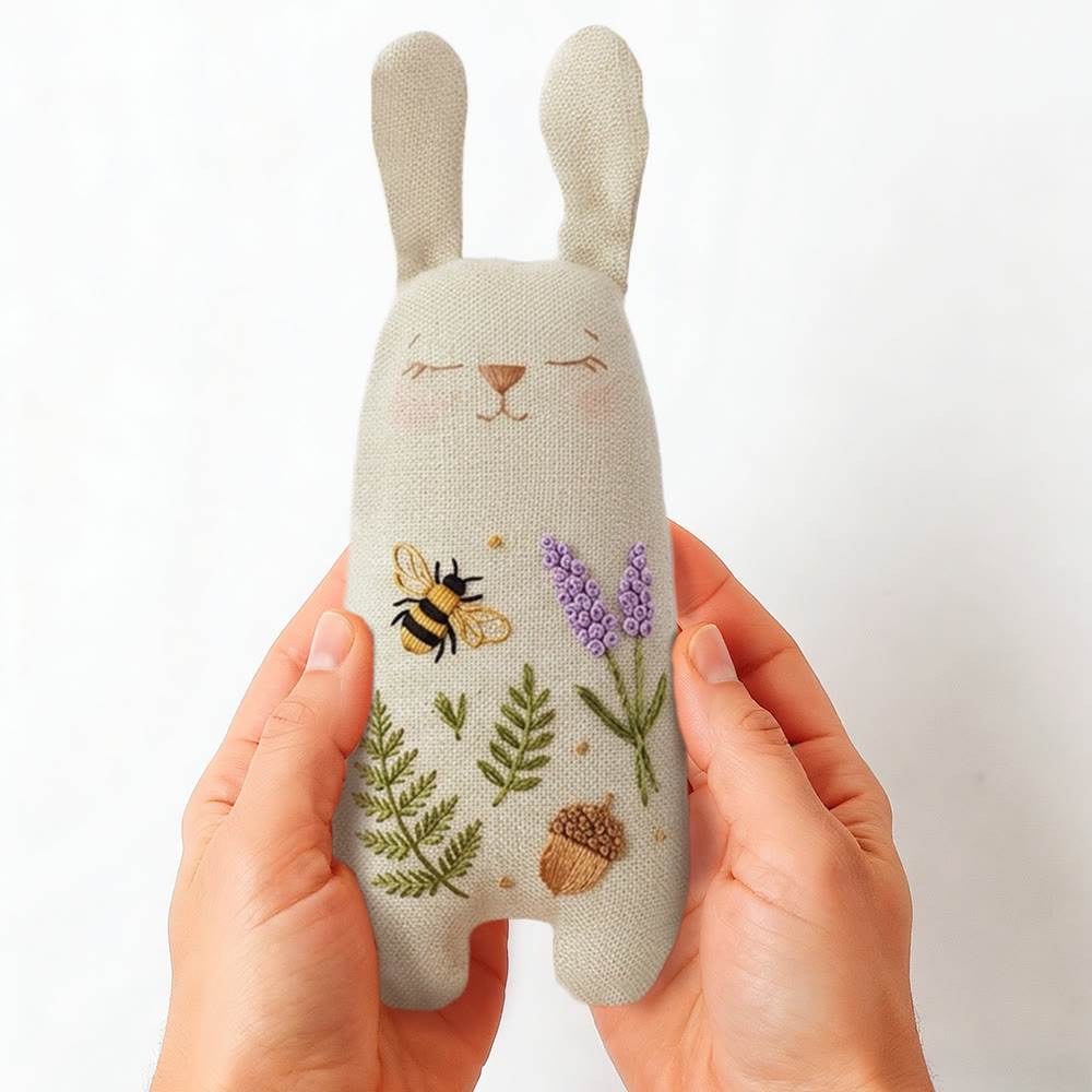 Rubbyoo Bunny Toy Embroidery Kit - Bee And Flower | Diy Craft For Beginner | Unique Handmade Needlework - image 7