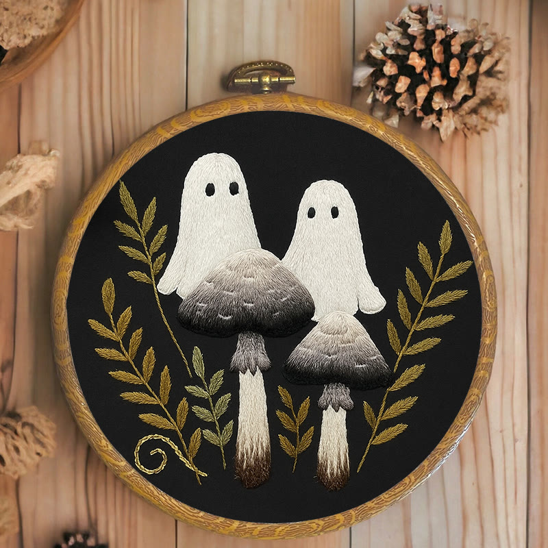 Rubbyoo Embroidery Kit - Helloween Spooky Mushroom | Diy Housewarming Present | Needlework For Beginner - image 6
