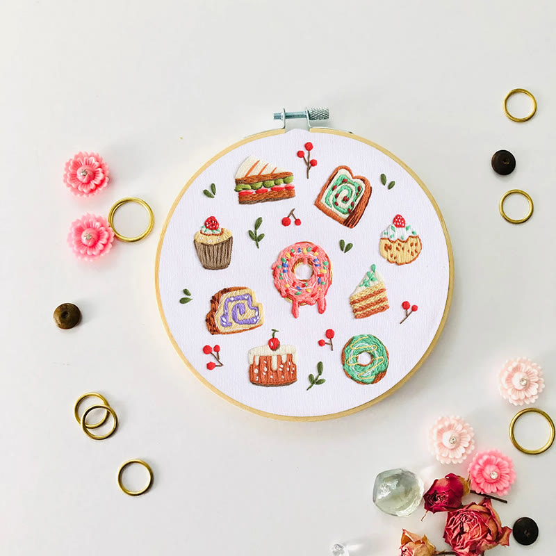 Rubbyoo Embroidery Kit - Yummy Pastry |  Beginner Handmade Craft | Decorative Gift For Desert Lover - image 6