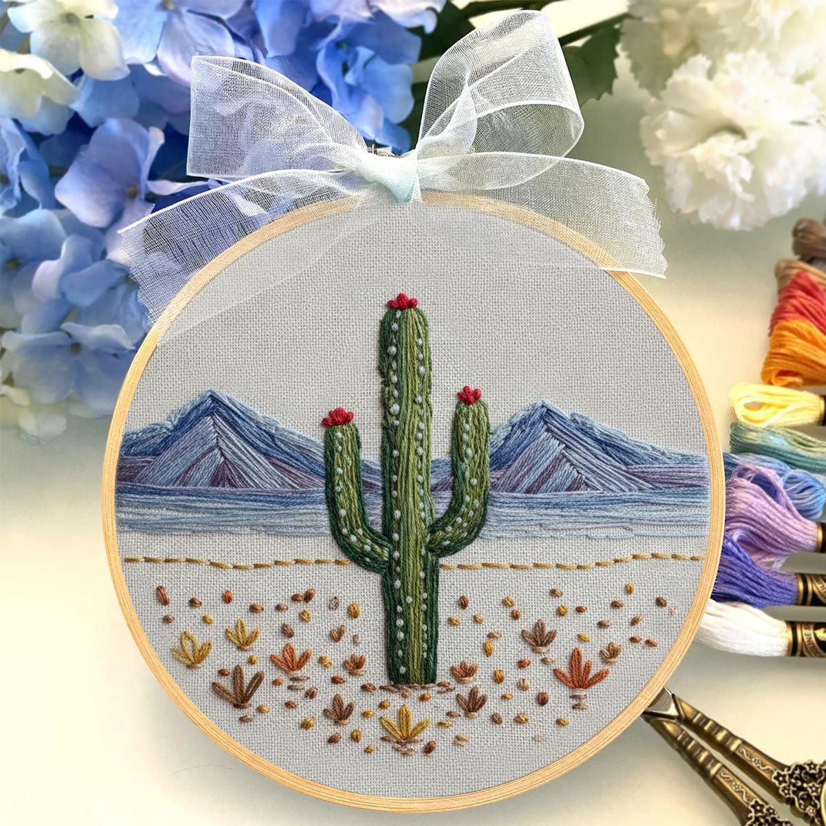 Rubbyoo Embroidery Kit - Flowering Cactus | Unique Stitch Craft | Perfect Birthday Gift  - image 9
