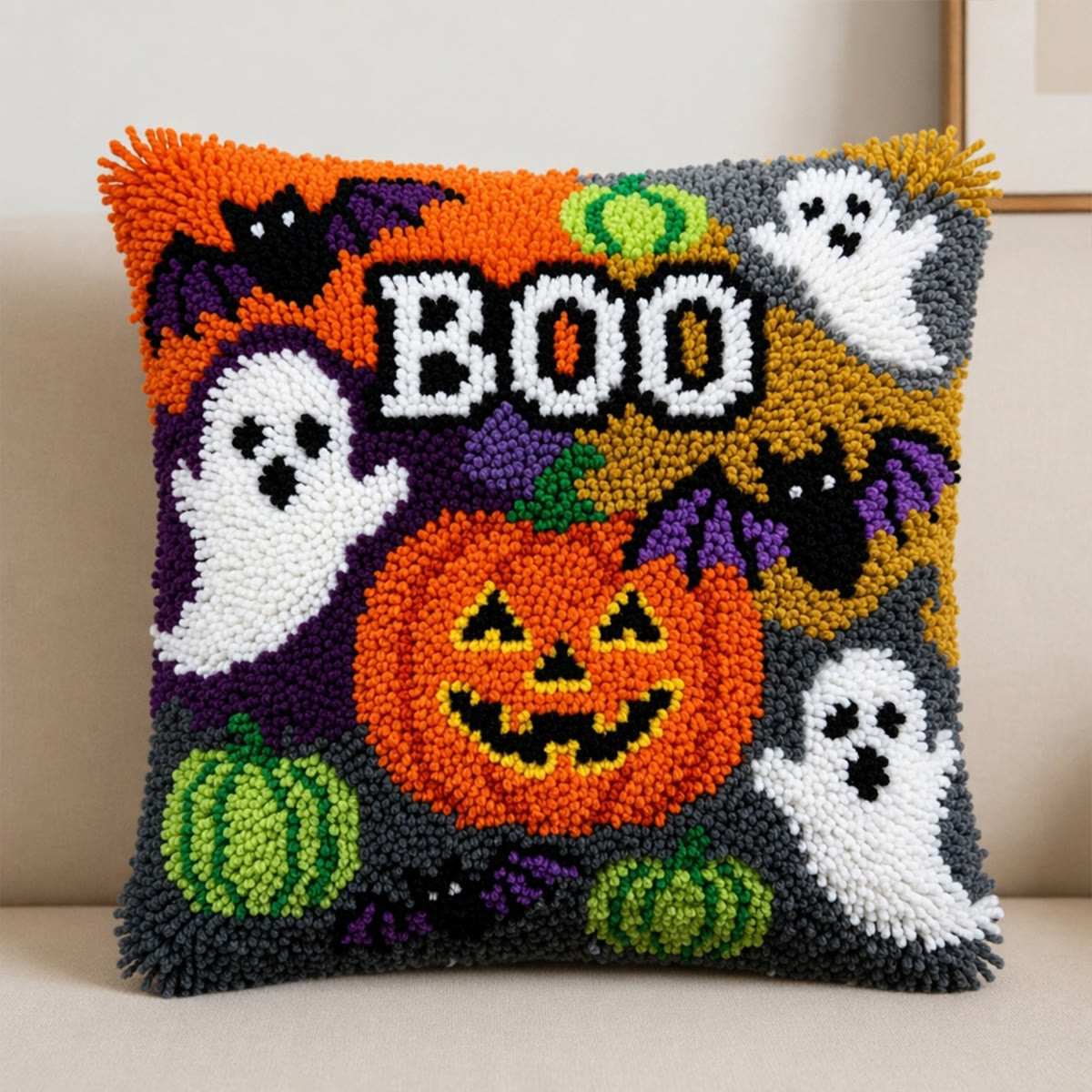 Rubbyoo Latch Hook Pillow Kit - Halloween Bash | Memorable Halloween Gift |  Nice Handicraft For Beginners - image 5