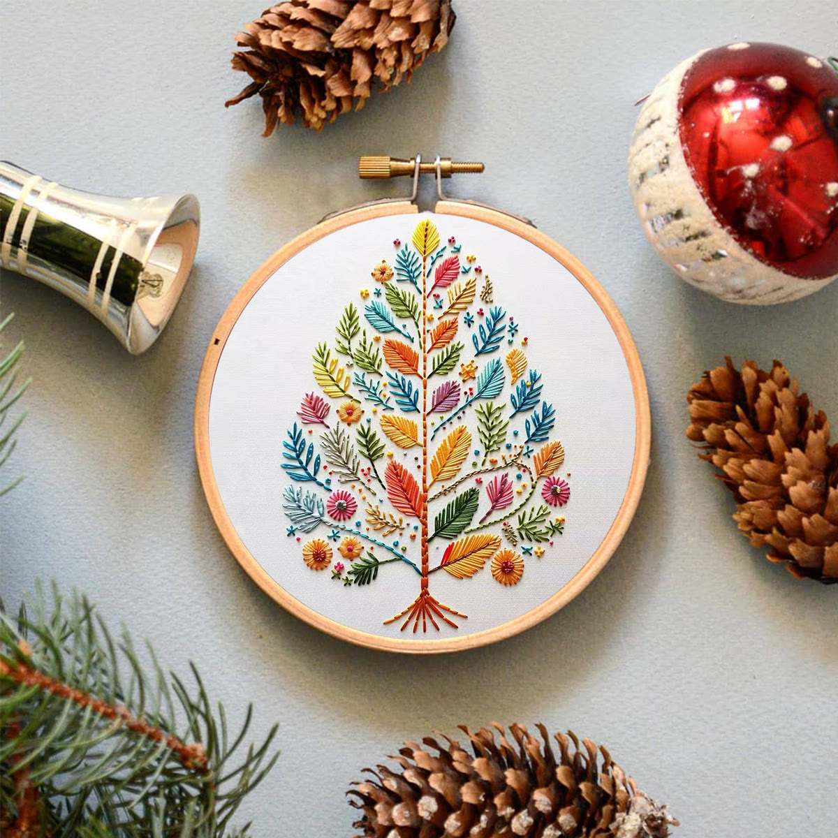 Rubbyoo Embroidery Kit - Charming Tree | Unique Home Ornament | Easy Handmade Craft - image 6