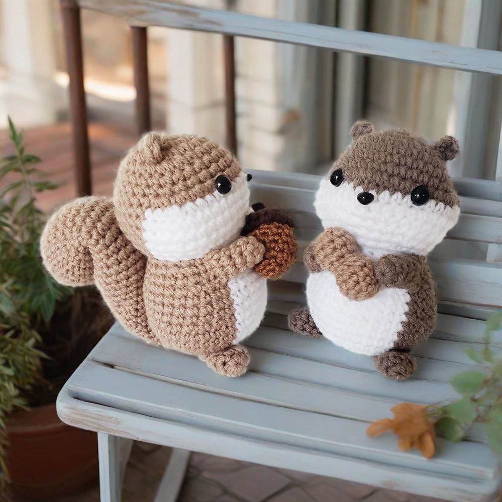 Diy Handmade Squirrel Series Crochet Kit - Crocheted Animal Doll | Adorable Gift For Kids - image 3