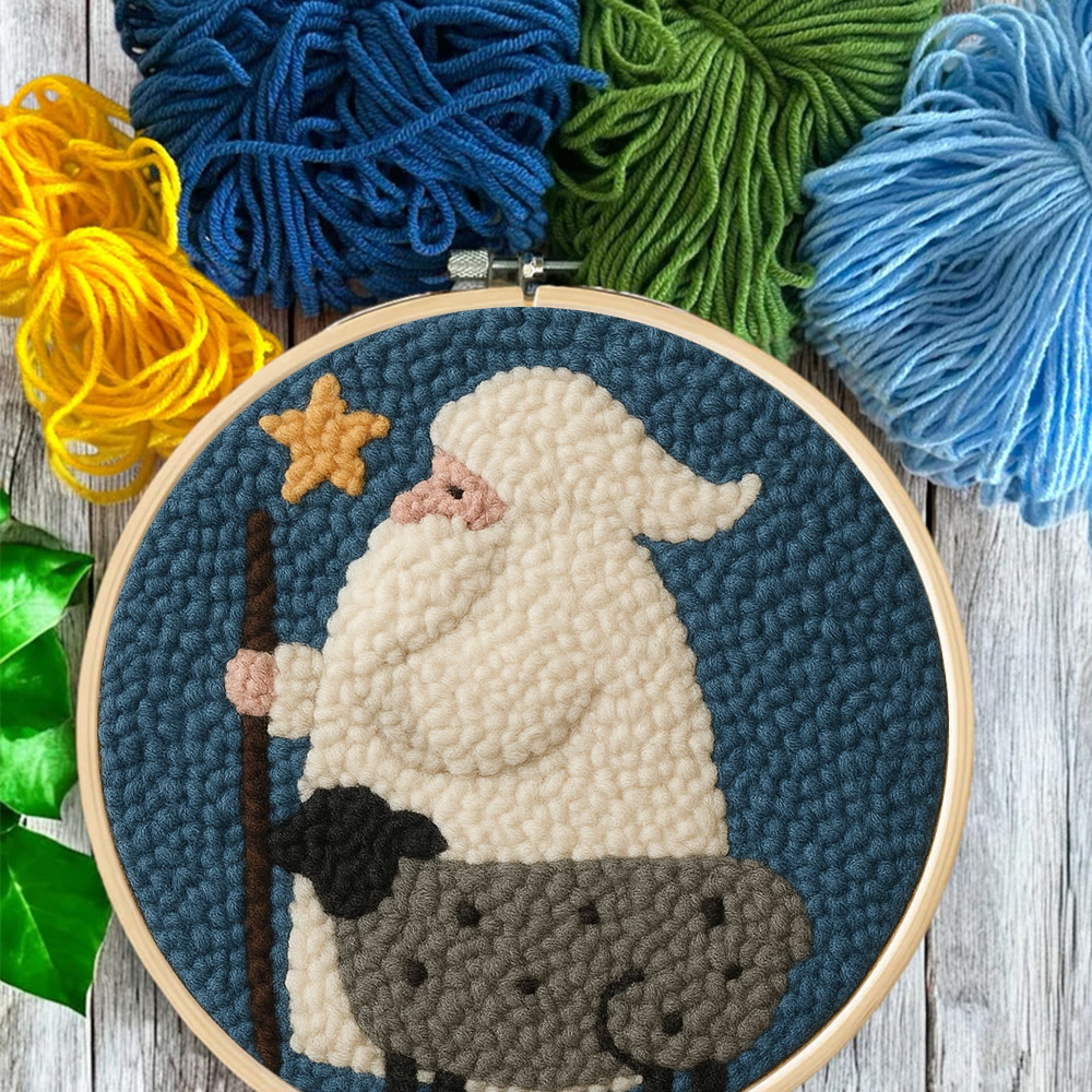 Warm Shepherd With Star Punch Needle Kit – Cozy Diy Craft Project | Festive Holiday-inspired Wall Art - image 7