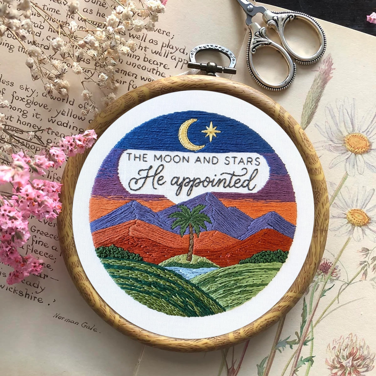 Rubbyoo Embroidery Kit - God Created The Lights Of The Sky | Genesis 1:16 | Christian Wall Art  - image 5