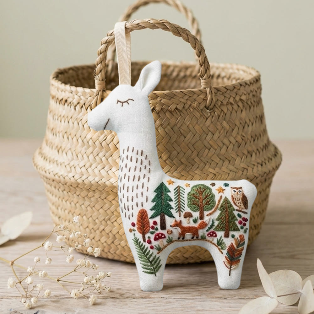 Rubbyoo Llama Embroidery Kit - Woodland Animal | Diy Sewing Project | Spring Room Decor - image 4