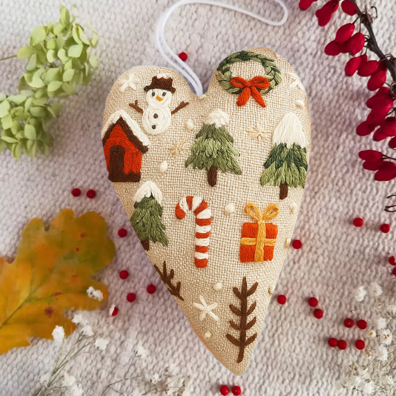 Rubbyoo Heart Embroidery Kit - Christmas Present | Unique Christmas Collection | Diy Heart Decor  - image 7