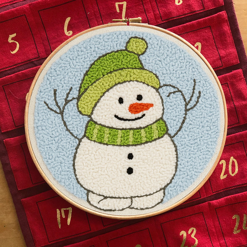  Little Snowman Punch Needle Kit - Cute Christmas Hanging | Easy Handmade Art - image 4