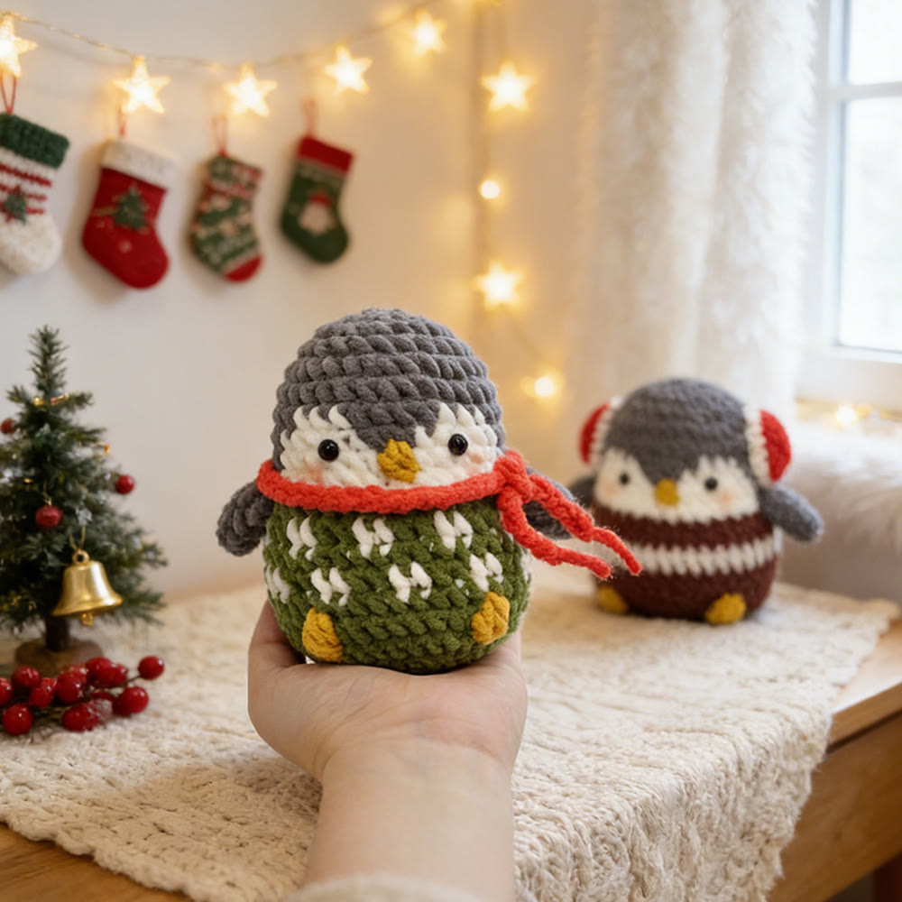Diy Handmade Christmas Penguin Crochet Kit - Adorable Christmas Doll | Perfect Holiday Gifts - Penguin C - image 6