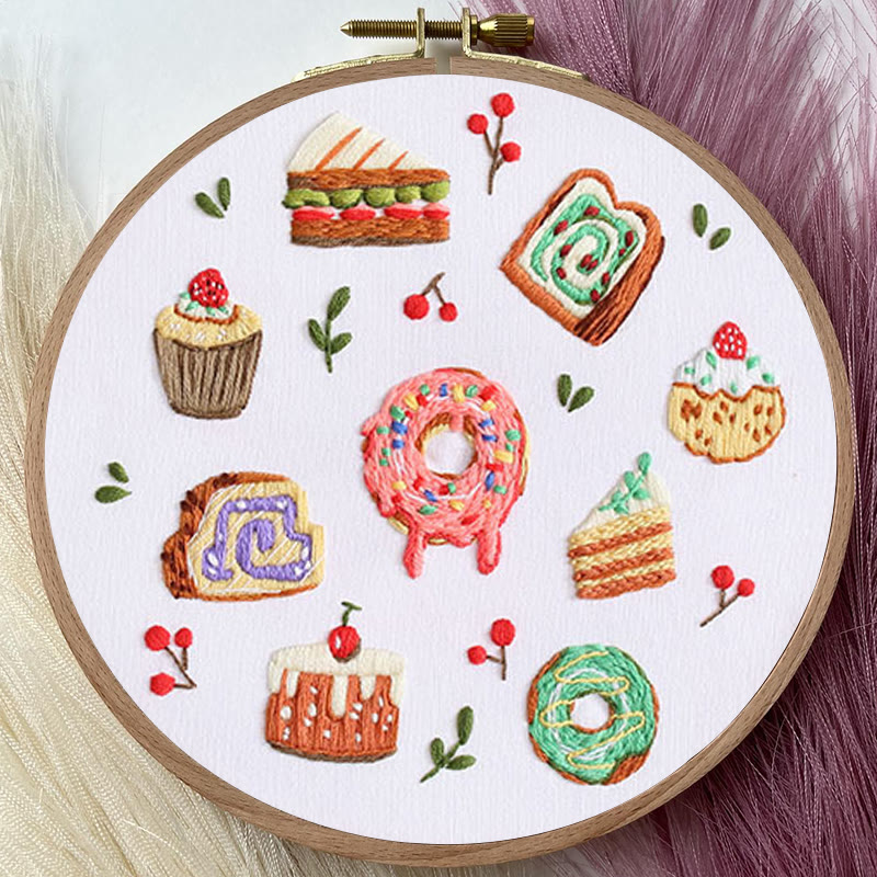 Rubbyoo Embroidery Kit - Yummy Pastry |  Beginner Handmade Craft | Decorative Gift For Desert Lover - image 3