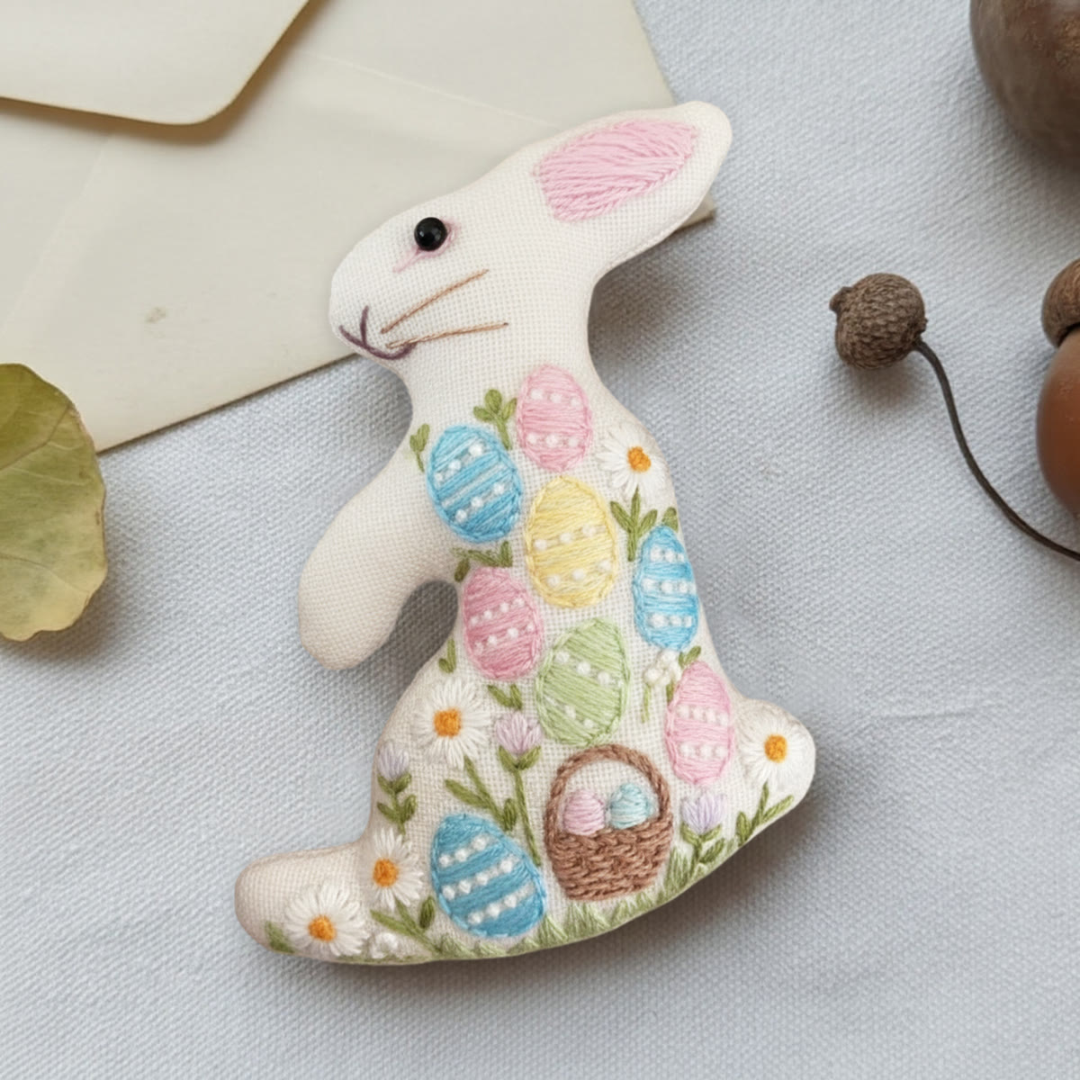 Rubbyoo Rabbit Embroidery Kit - Colourful Egg | Happy Easter Craft | Diy Handmade Art - image 6