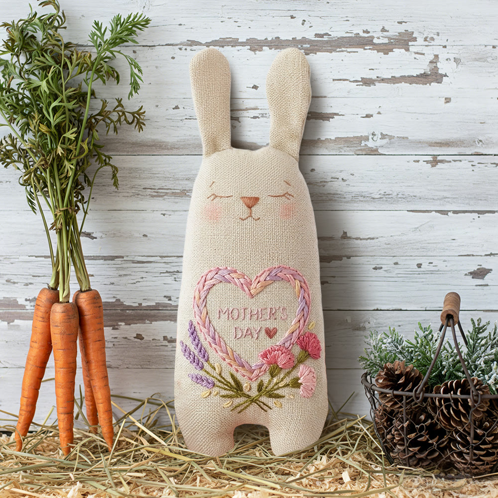Rubbyoo Bunny Toy Embroidery Kit - Mother's Day Heart And Carnation | Relaxing Craft | Top Gifting Choice For Mom - image 8