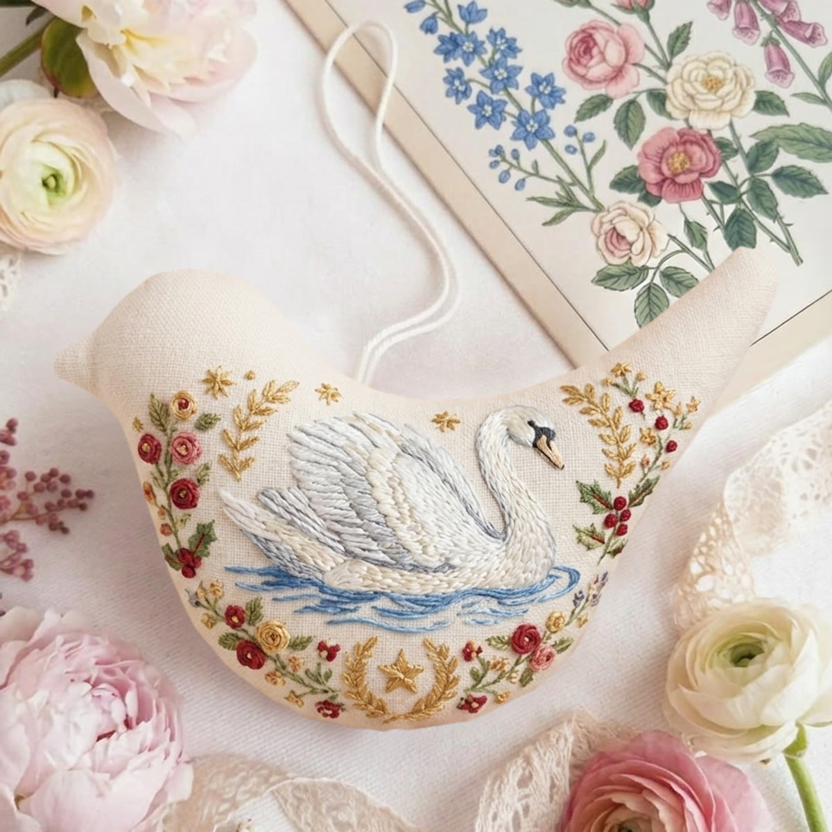 Rubbyoo Bird-shaped Embroidery Kit - Elegant Swan | Stuffed Animal Craft | Perfect Handmade Gift For Her - image 3