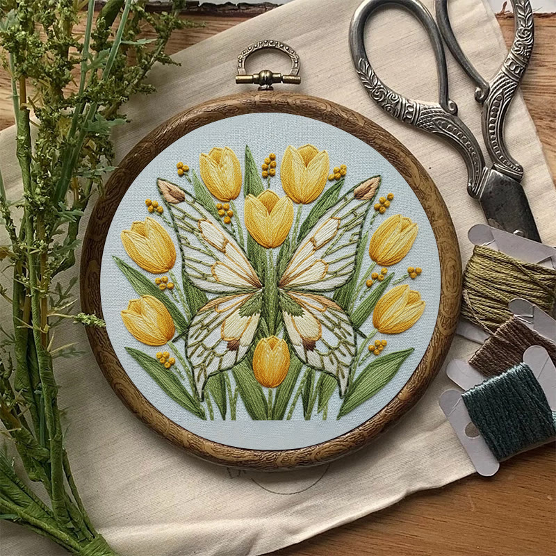 Rubbyoo Embroidery Kit - Floral Butterfly | Creative Handmade Art | Diy Birthday Gift - image 8