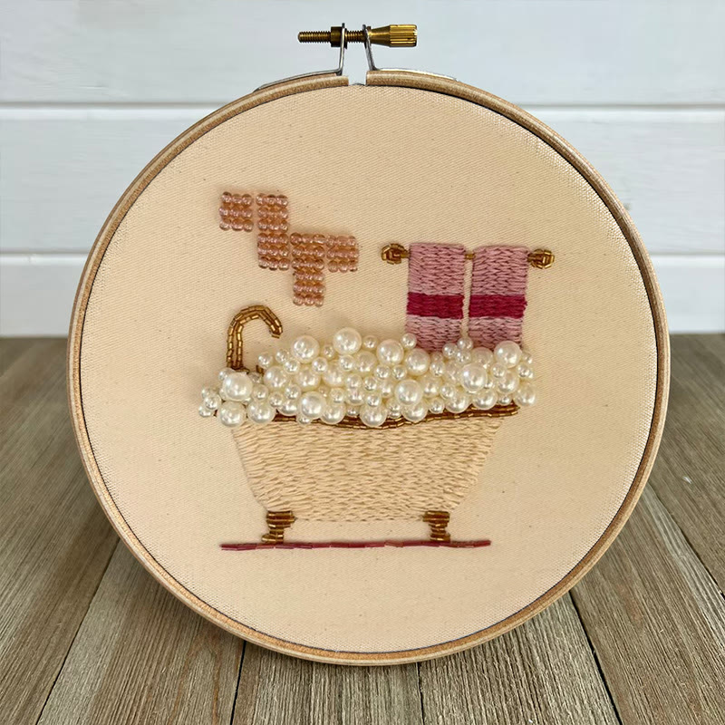 Rubbyoo Bead Embroidery Kit - Bubble Bath | Beginner Handmade Stitch | Creative Diy Needlework - image 8