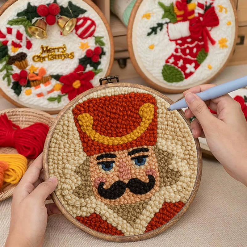 Christmas Soldier Punch Needle Kit - Christmas Tree Decor | Easy Handmade Craft - image 6