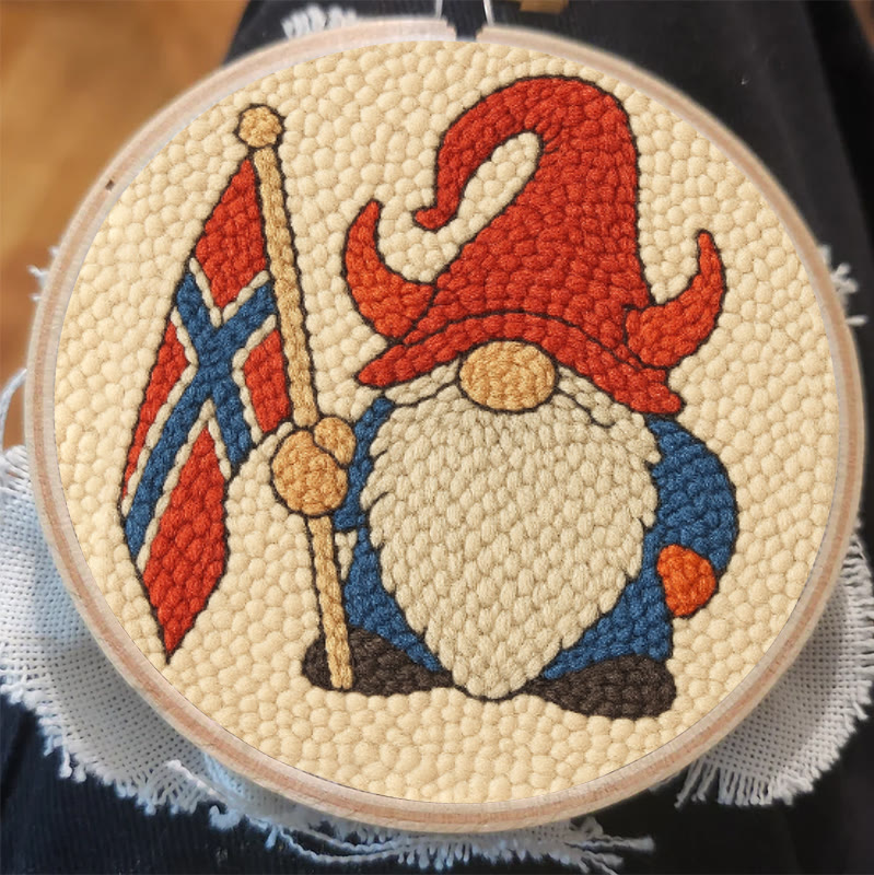 Patriot Gnome Punch Needle Kit - Diy Handmade Craft | Perfect Home Decor  - image 8