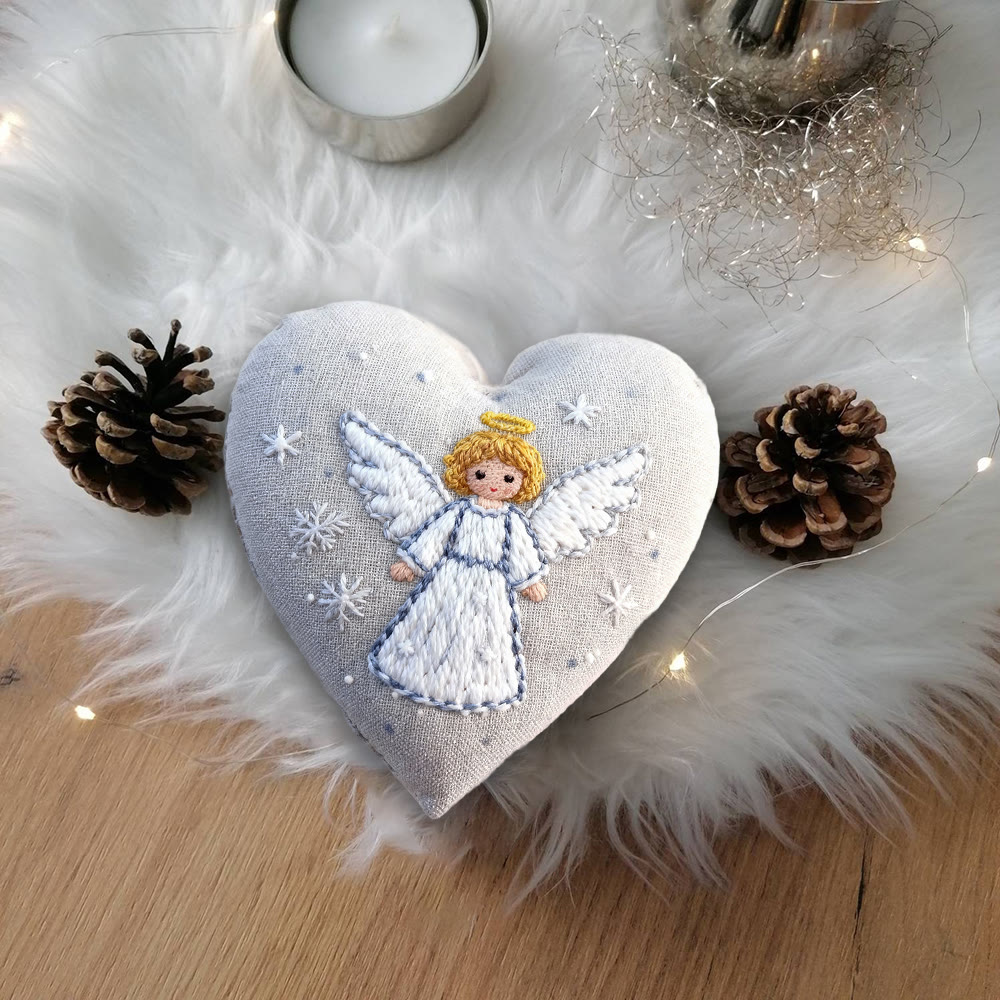 Rubbyoo Heart Embroidery Kit - Adorable Angel | Diy Needle Artwork | Perfect Hanging Decor  - image 7
