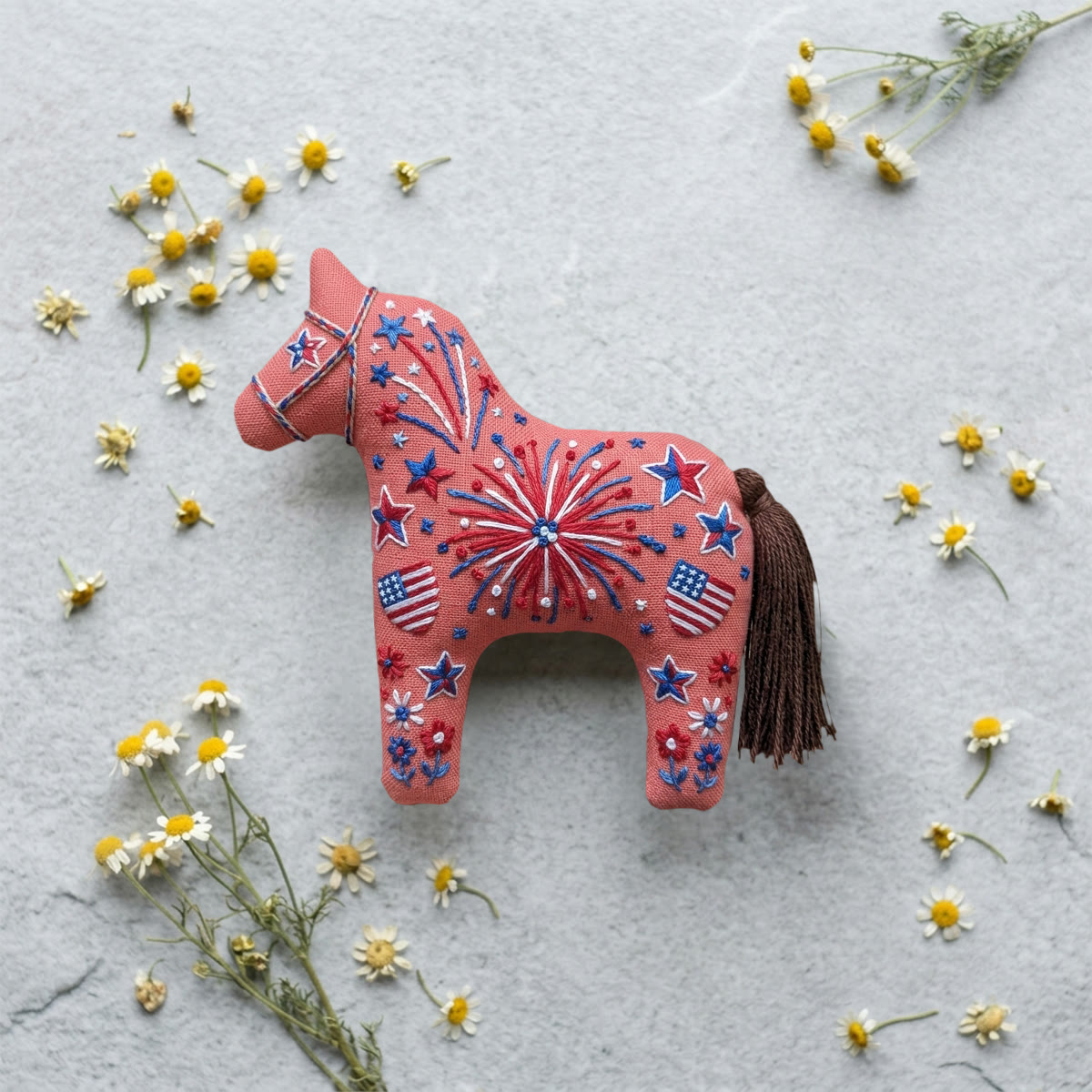 Rubbyoo Dala Horse Embroidery Kit - Celebration Day | Special Flag Pattern | Independence Day Gift Idea - image 6