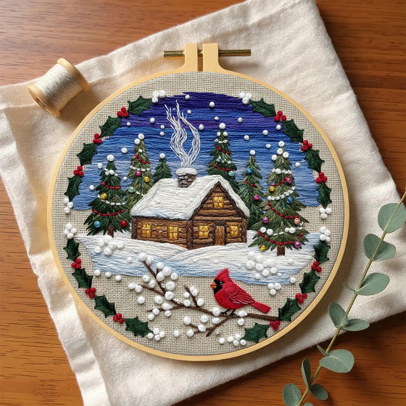 Rubbyoo Embroidery Kit - Christmas Town | Diy Christmas Collection | Unique Home Decor - image 5