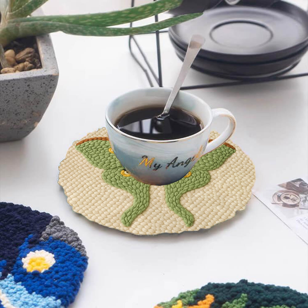 Lush Green Luna Moth Punch Needle Kit – Beginner-Ready DIY | Premier Gifting Pick - image 5