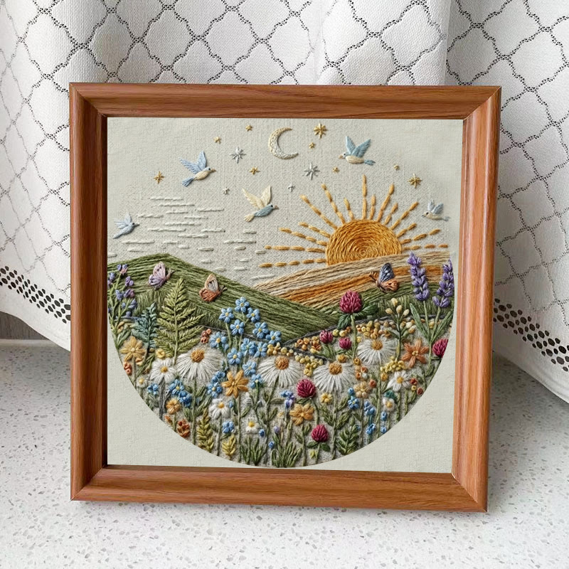 Rubbyoo Embroidery Kit - Beautiful Spring View | Diy Landscape Craft | Perfect Home Ornament - Embroidery Kit Plus An Extra Frame - image 10