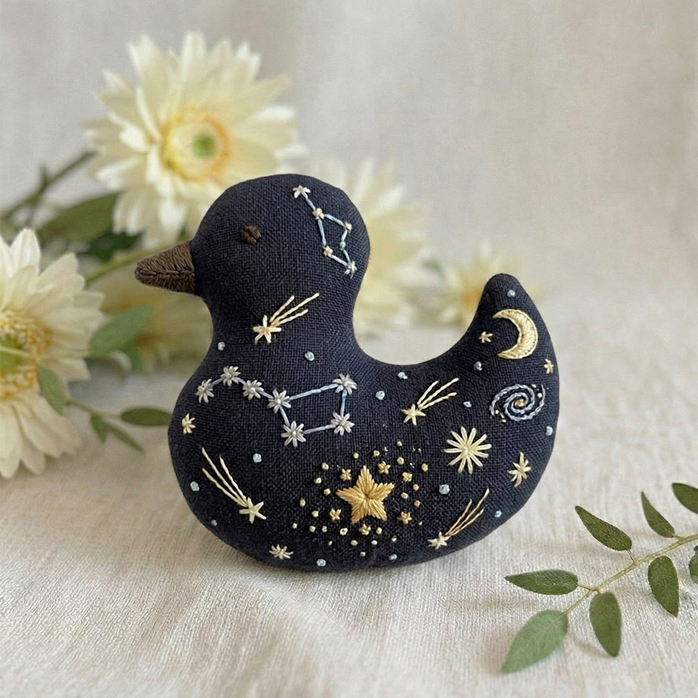 Rubbyoo Duck Embroidery Kit - Starry Night |  Lovely Handmade Art | Gift For Friends - image 5