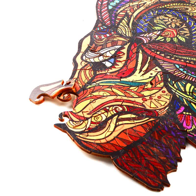 Rubbyoo Red Lion - Wooden Jigsaw Puzzle