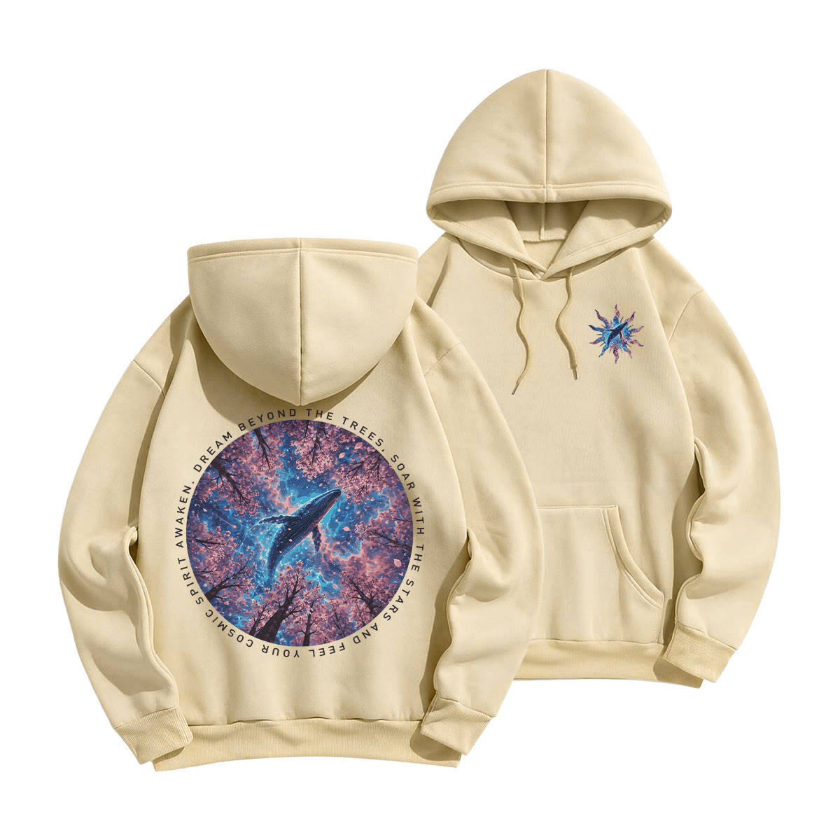 Rubbyoo Soar With The Stars Unisex Hoodie - Light Coffee - 2XL - image 16