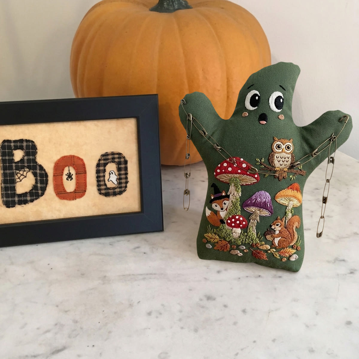 Rubbyoo Ghost Embroidery Kit - Halloween Forest Club | Holiday Nursery Room Decor | Ideal Sewing Craft For Nature Lovers - image 7