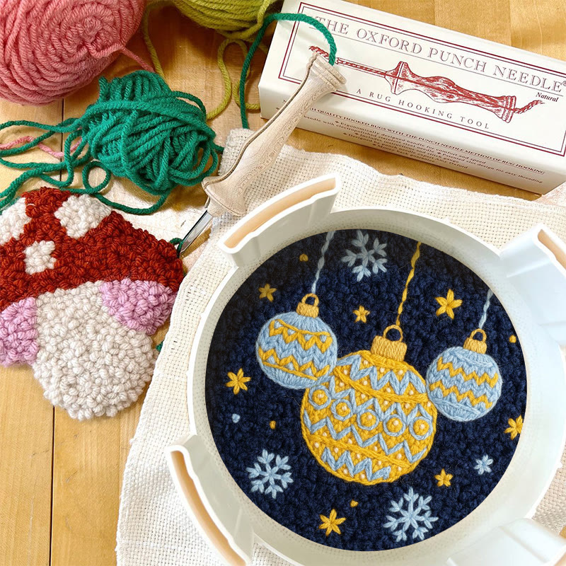 Festive Christmas Bauble Snowflake Punch Needle Kit – Handmade Decor Pendant | Go-To Gifting Choice - image 12