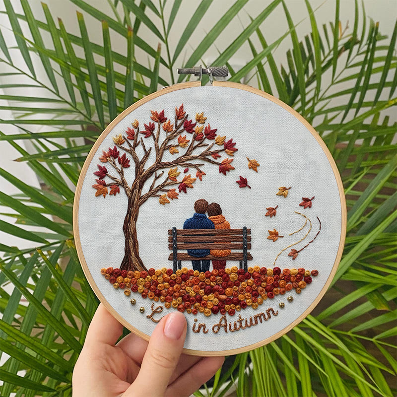 Rubbyoo Embroidery Kit - Couple Date | Unique Valentine's Day Gift | Diy Hoop Decoration - image 4