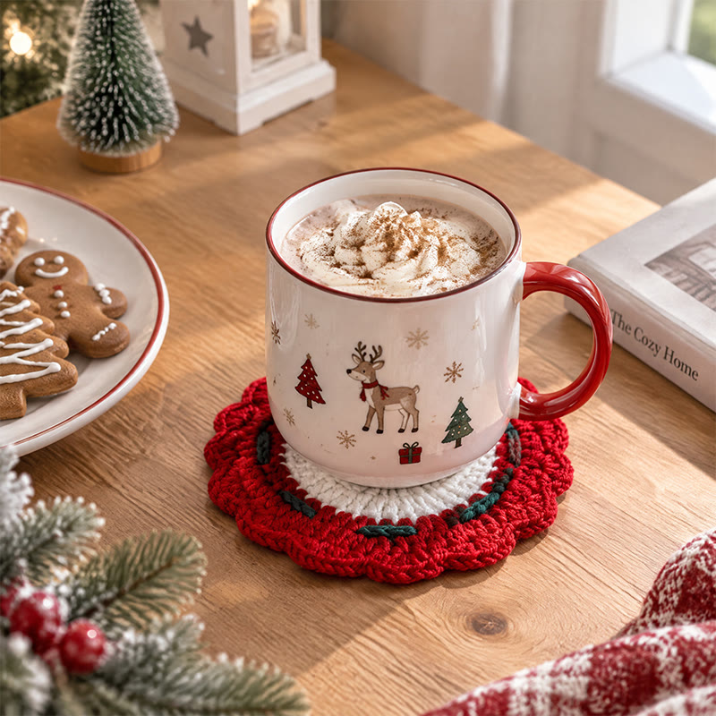 Rubbyoo Crochet Christmas Coasters – Handmade Seasonal Heat Insulation Pad | Cozy Festive Table Decor - image 11