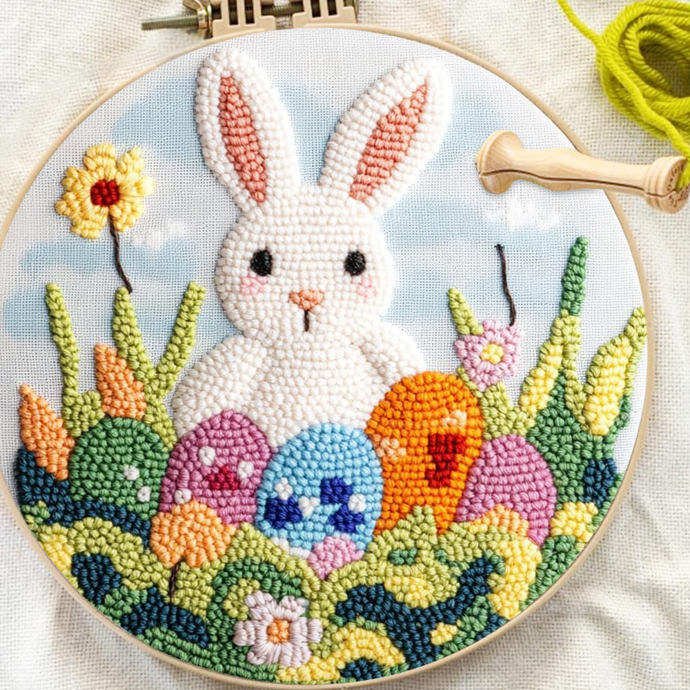 Spring Easter Meadow Punch Needle Kit - Easy Craft | Cheerful Festival Gift - image 7