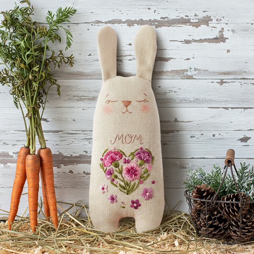 Rubbyoo Bunny Toy Embroidery Kit - Carnation Heart For Mom | Relaxing Craft | Top Gifting Choice For Her - image 8