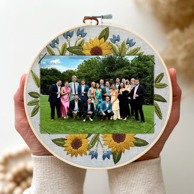 Rubbyoo Embroidery Photo Frame Kit - Sunflower Memory | Photo Collection Artwork | Perfect Gifts For Friends - image 4