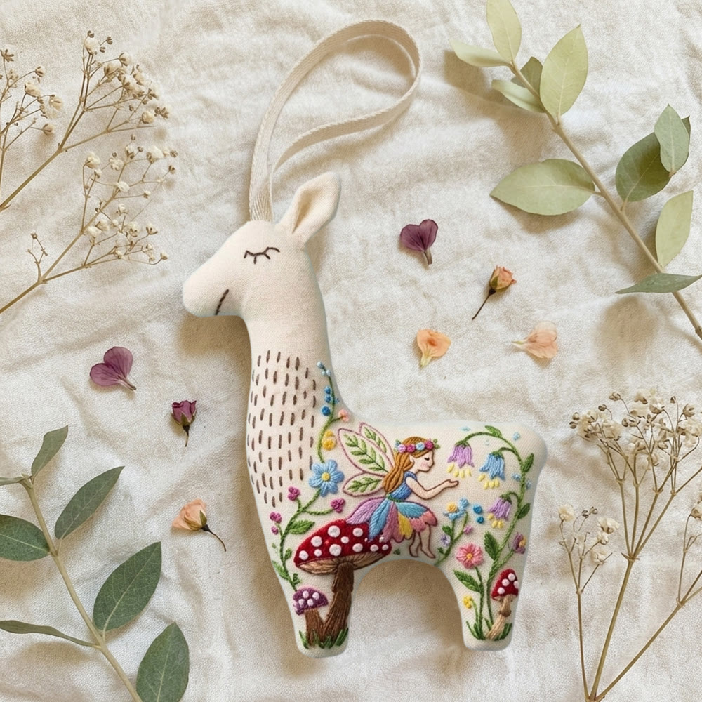 Rubbyoo Llama Embroidery Kit - The Flower Fairy | Stuffed Alpaca Toy | Unique Gift For Crafters - image 8