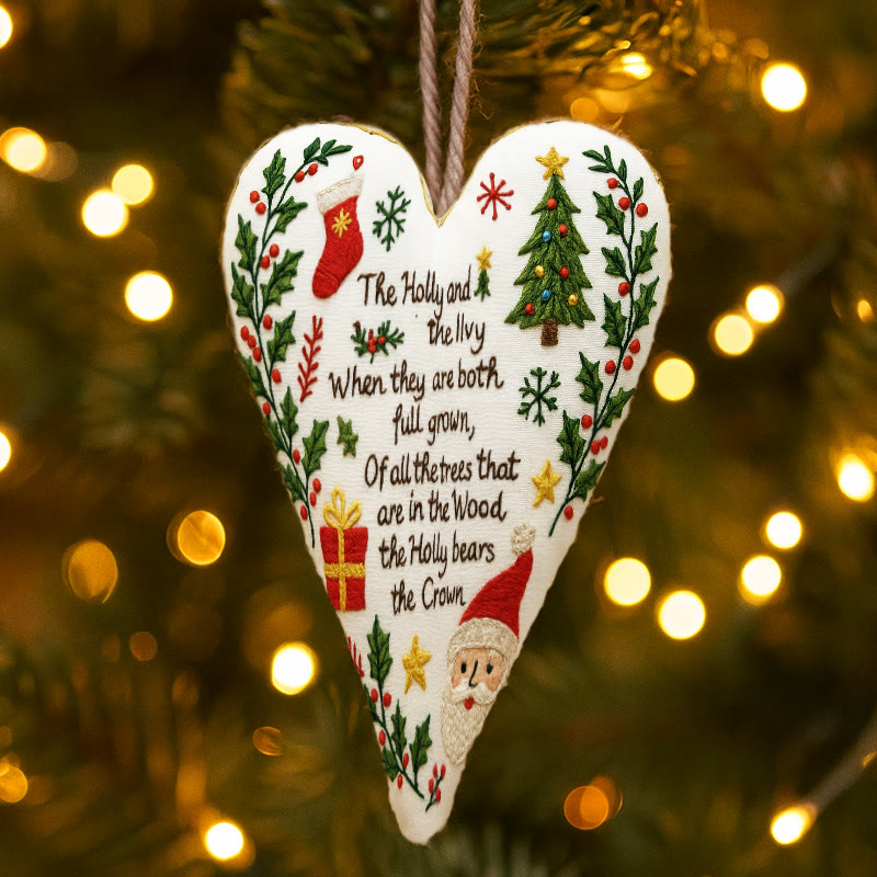 Rubbyoo Heart Embroidery Kit - Christmas Carol | Diy Christmas Ornament | Nice Gift For Friend - image 7