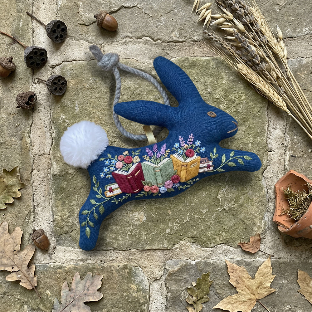 Rubbyoo Rabbit Embroidery Kit - Blooming Books | Sewing Animal Art | Bunny Handmade Project - image 4