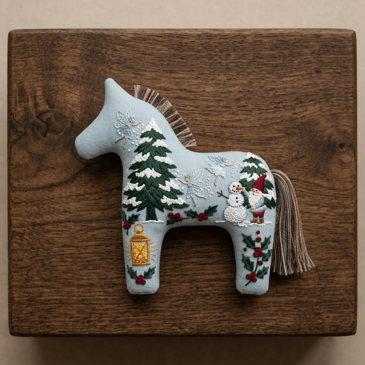 Rubbyoo Dala Horse Embroidery Kit - Christmas Gnome | Unique Secret Santa Gift | Holiday Hanging Decor - image 8