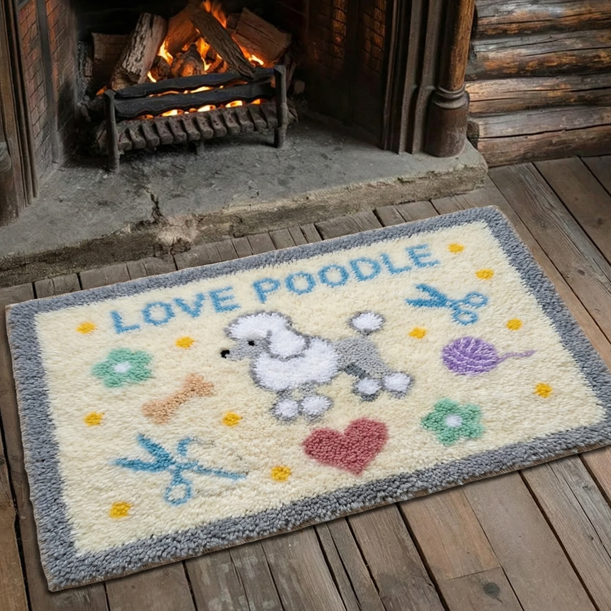 Rubbyoo Latch Hook Rug Kit - Love Poodle | Adorable Home Decoration | Perfect Gift For Puppy Lovers - image 6