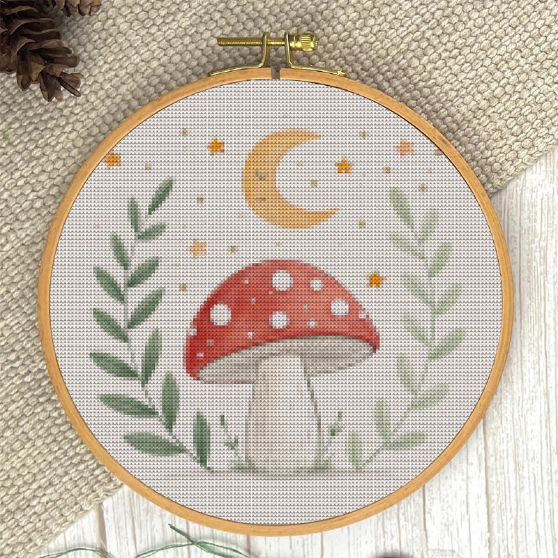  Cross Stitch Kit - Red Mushrooms |  Needlepoint Arts Crafts | Gifts For Diy Enthusiasts - image 6