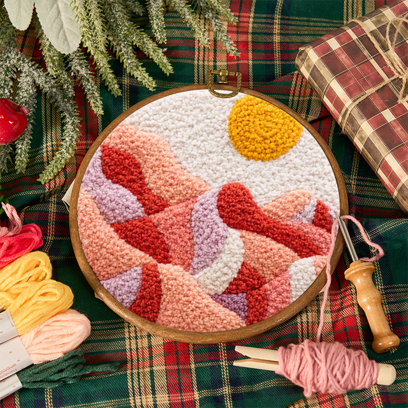 Desert Sunrise Punch Needle Kit - Starter Friendly Project | Inviting Home Accent - image 12