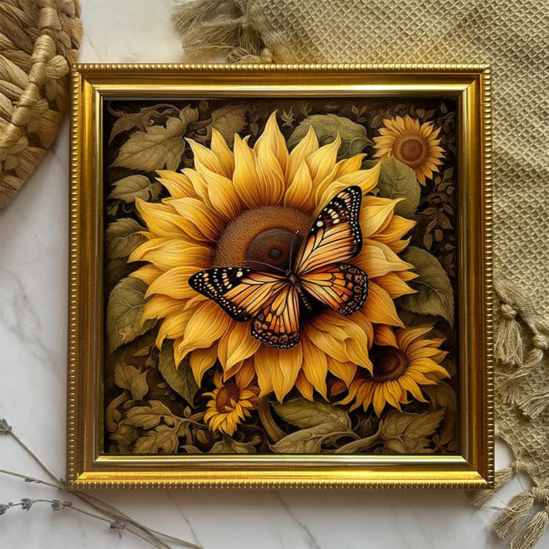 Sunflower Butterfly - Wooden Jigsaw Puzzle