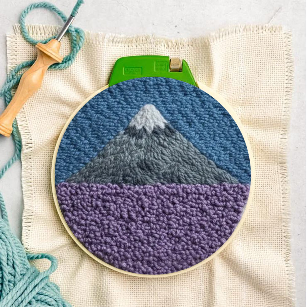 Soft-Hued Snow-Capped Mountain Punch Needle Kit – Literary Artistic Home Decor | Charming Gift For Her - image 7