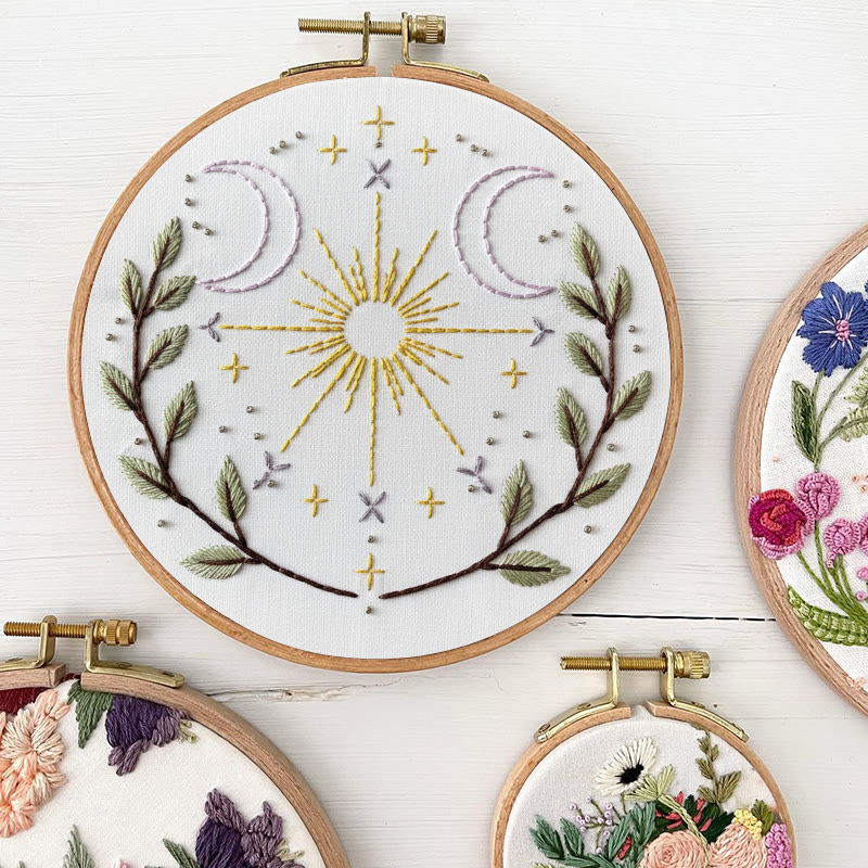 Rubbyoo Embroidery Kit - Cosmic Plants | Unique Desk Decor | Aesthetic Handmade Artwork - image 6