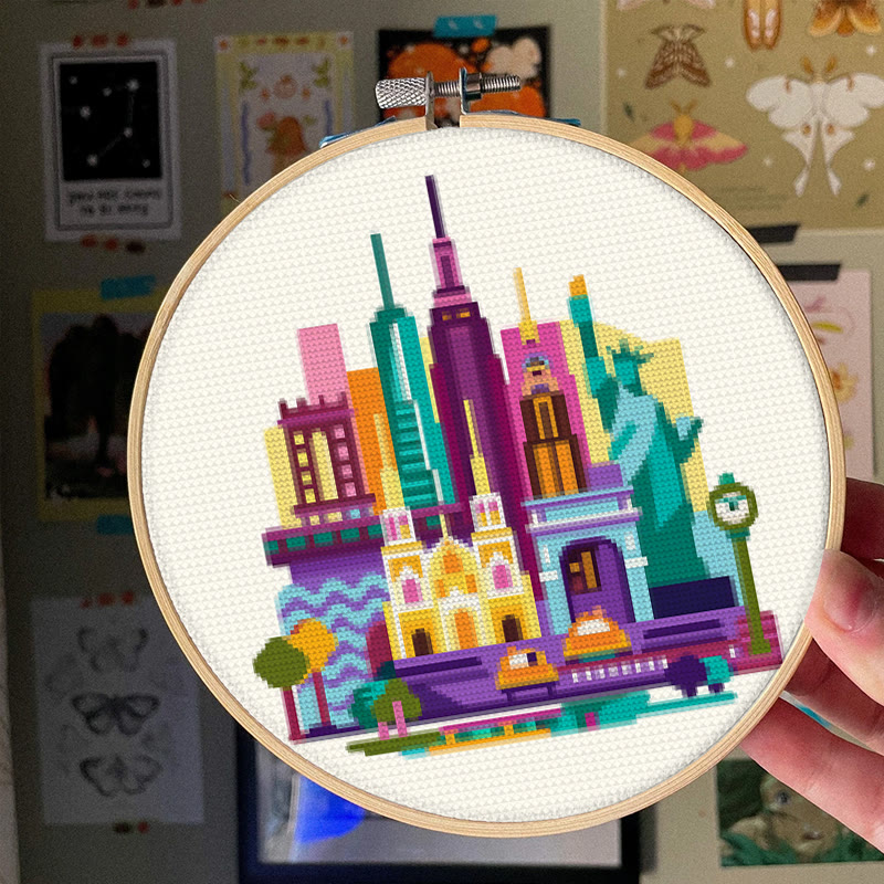  Cross Stitch Kit - Skyscrapers | Fashionable Home Decor | Beginner Stitch Craft - image 5