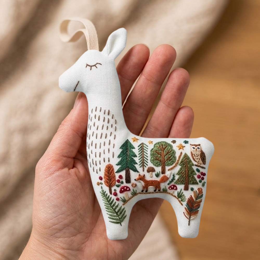 Rubbyoo Llama Embroidery Kit - Woodland Animal | Diy Sewing Project | Spring Room Decor - image 3
